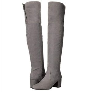{Sam Edelman} Vivica Grey Suede Stretch Boots